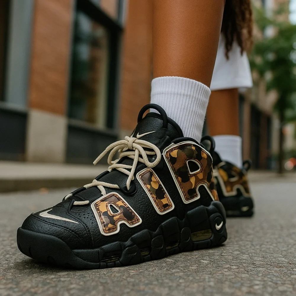 Nike Black and‎ Tan Sneakers Retro Style